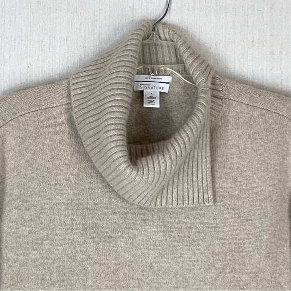 Nordstrom Signature - 100% Cashmere Split Turtleneck Sweater - Size Small - Picture 3 of 13
